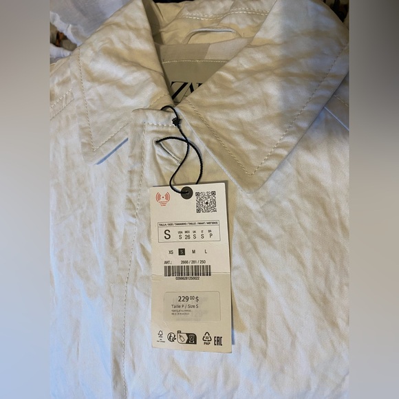 Zara Wrinkled Trench Coat ZW Collection Jackets - Picture 2 of 9